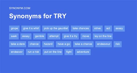 synonym for try.
